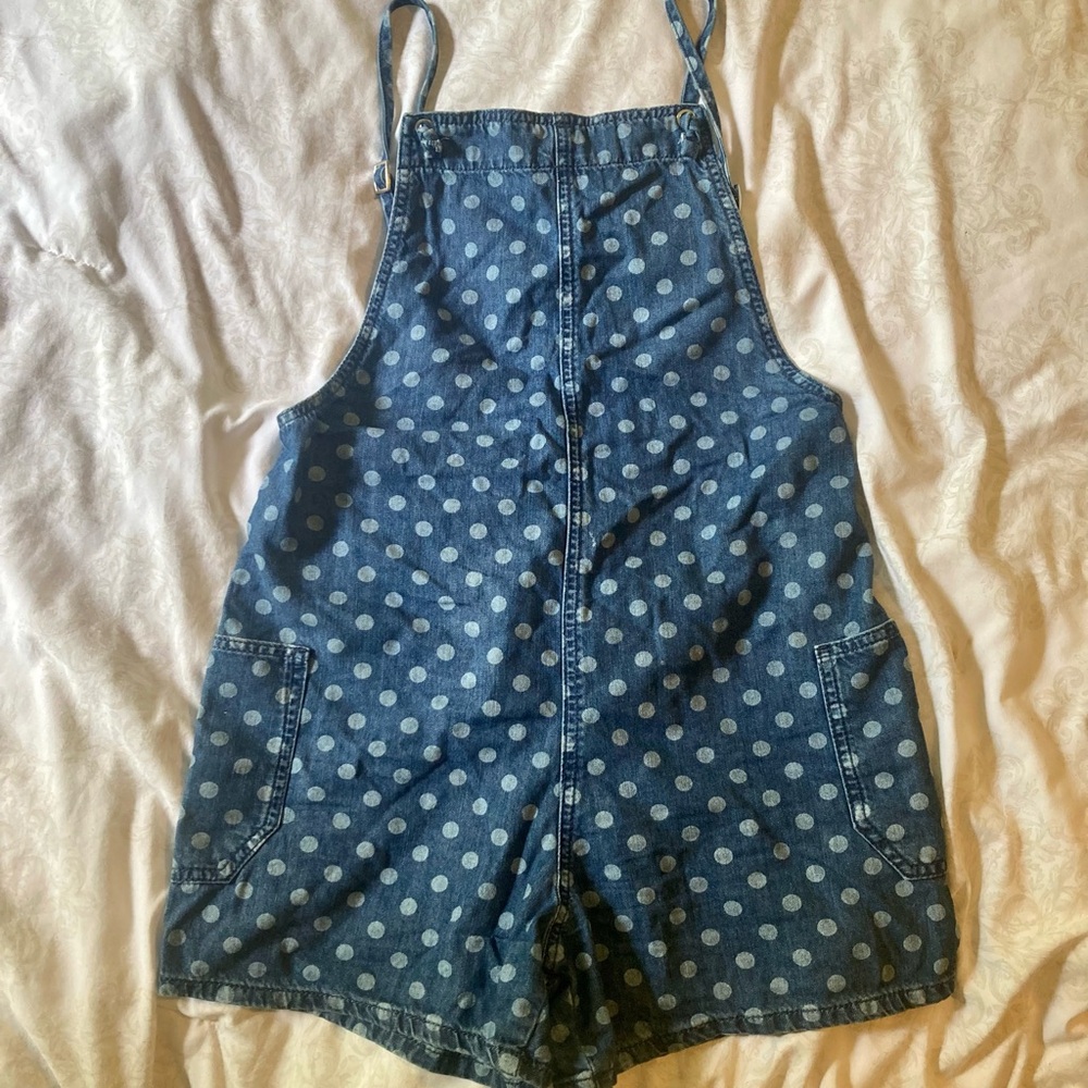UO Denim Short Overalls